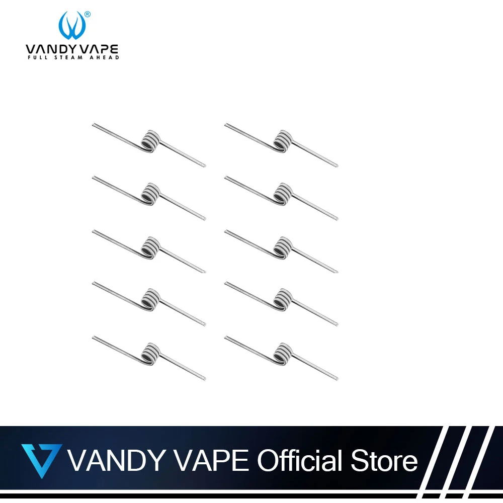 10/50 шт. оригинальный Vandy vape Реквием спираль RDA Сплавленный Clapton готовый провод 27ga * 2