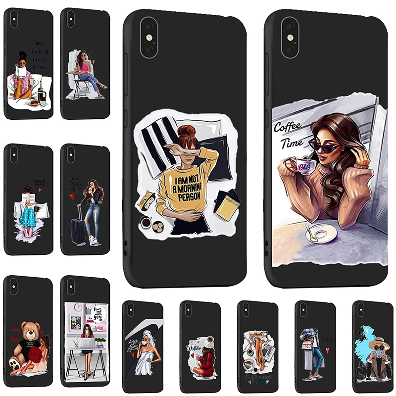 Hitam Telepon untuk Xiaomi Mi Redmi 6 PRO A2 Lite Note 7 K20 9T 7A 8 8T K30 Ponsel Housing Bag Cover Shell