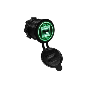 

12V 24V Universal Car Charger Dual USB Socket 5V 4.2A 2 Port Charger Adapter For smart phone Auto Motor Boat car-styling charger