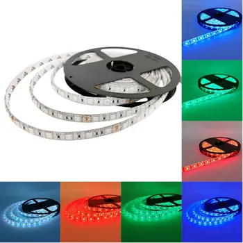 

LED Strip Lights RGB Waterproof 24V Flexible LED Tape Lights Cuttable 300 Units SMD 5050 LED Lighting 16.4ft/5m