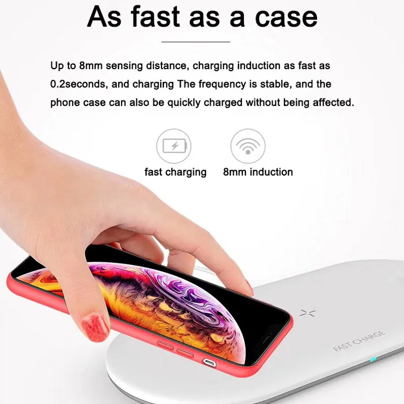 3 в 1 лучшее Беспроводное зарядное устройство для Iphone и Apple Watch 4 Airpods 10 Вт быстрая Беспроводная Накладка для iPhone 11 PRO X XR 8 samsung note 10
