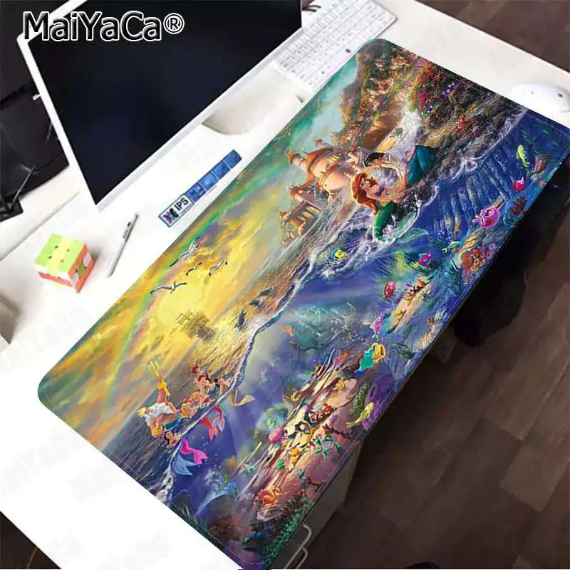 Lock Edge 30x80cm MaiYaCa Высокое качество Русалка Принцесса уникальная настольная панель коврик для игровой мыши большой коврик для мыши клавиатуры коврик - Цвет: Lock Edge 30x80cm