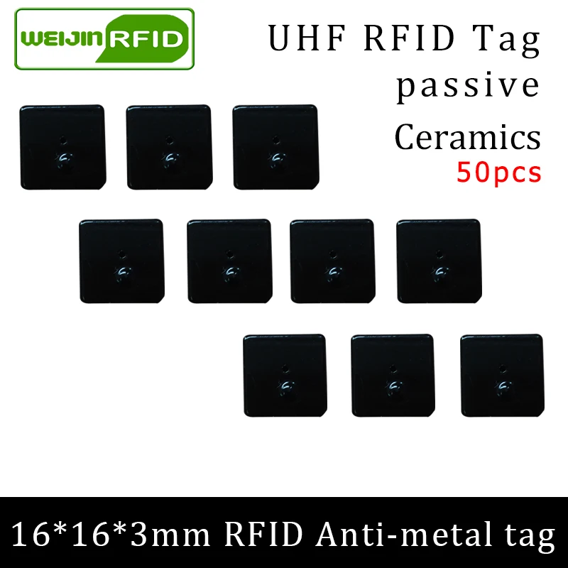 UHF RFID антиметаллическая бирка 915mzh 868 МГц impinj NXP 50 шт. Бесплатная доставка