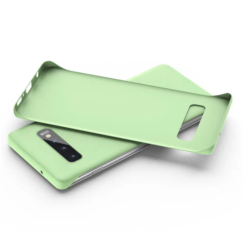 

Ottwn Solid Frameless Phone Case For Samsung Galaxy S9 S10 Plus For Samsung Note 9 10 Pro Candy Color Hard PC Plastic Back Cover