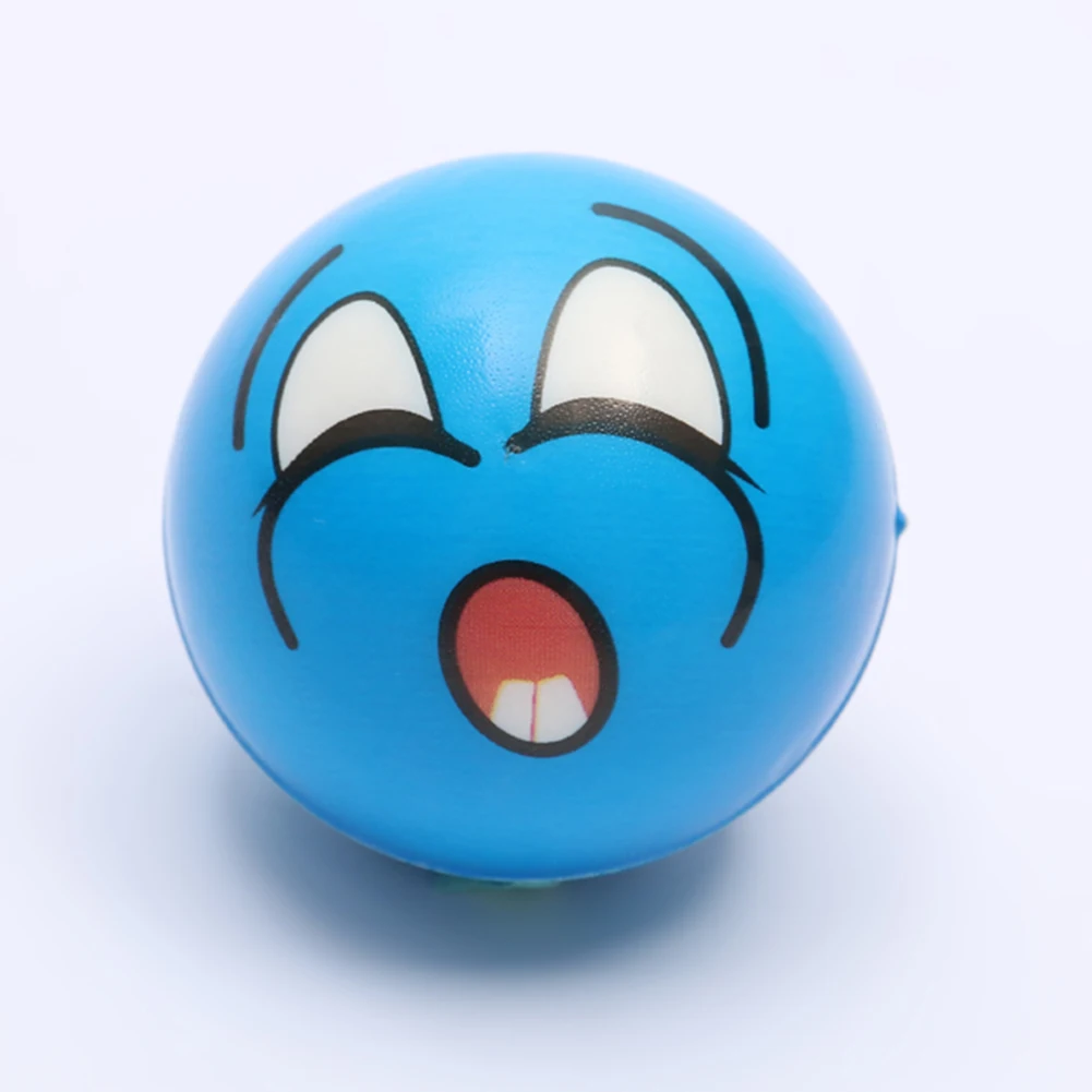 6 шт. мультфильм мяч дизайн с улыбающимся лицом Довольно милый пены анти стресс шары мультфильм улыбающееся лицо сжимает давление облегчение игрушки
