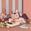 Kids Shopping Cash Register Toys Mini Supermarket Set Simulation Food Calculation Checkout Counter Pretend Play Toy For Children 2