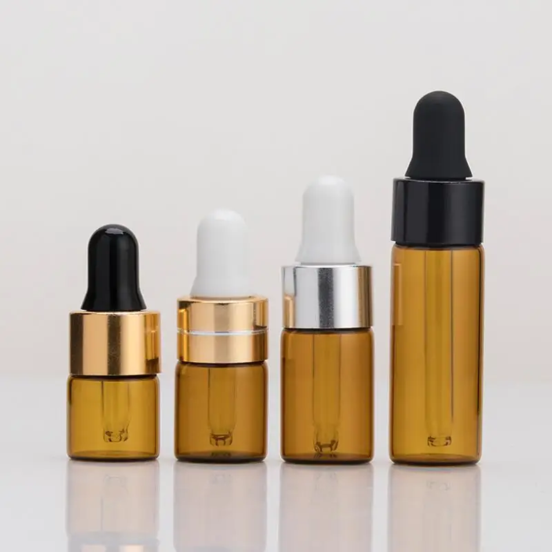 

1ml 2ml 3m 5ml Clear Glass Essential Oil Dropper Bottles Mini Empty Perfume Cosmetic Liquid Sample Container LX2975