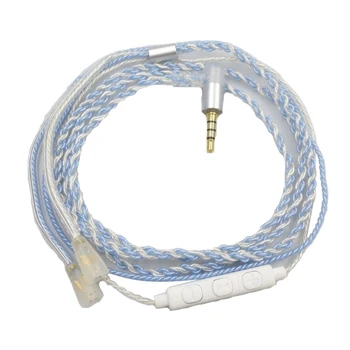 

Replacement Audio Cable for Sennheiser Ie8 Ie80 Ie80S Headphones Upgrade microphone Volume Control(Blue)