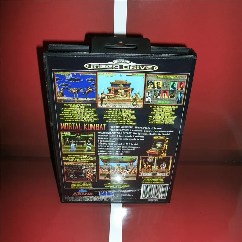 Mortal Kombat 1 EU чехол с коробкой и руководством для sega Megadrive Genesis игровая консоль 16 бит MD карта