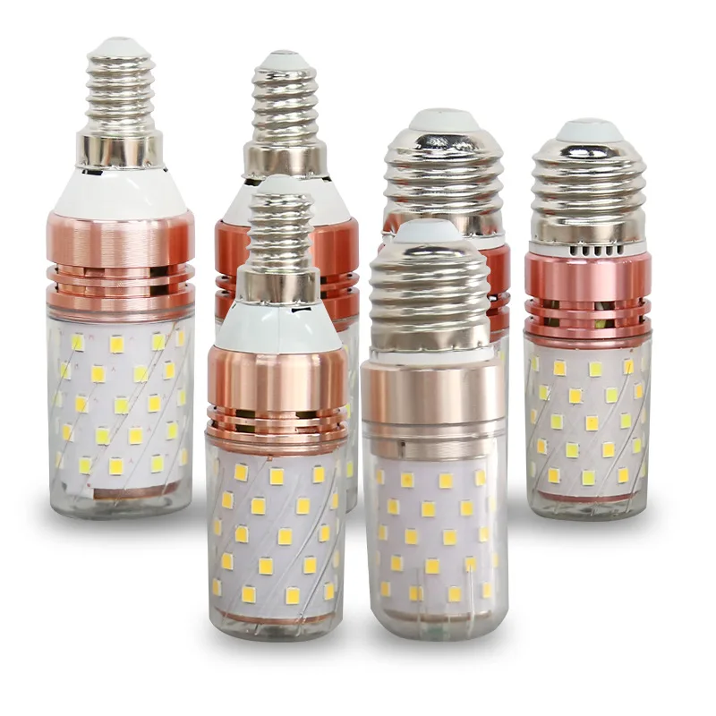 Супер яркая светодиодная лампа E27 E14 Светодиодная 12 Вт 16 SMD2835 220 В Высокая мощность