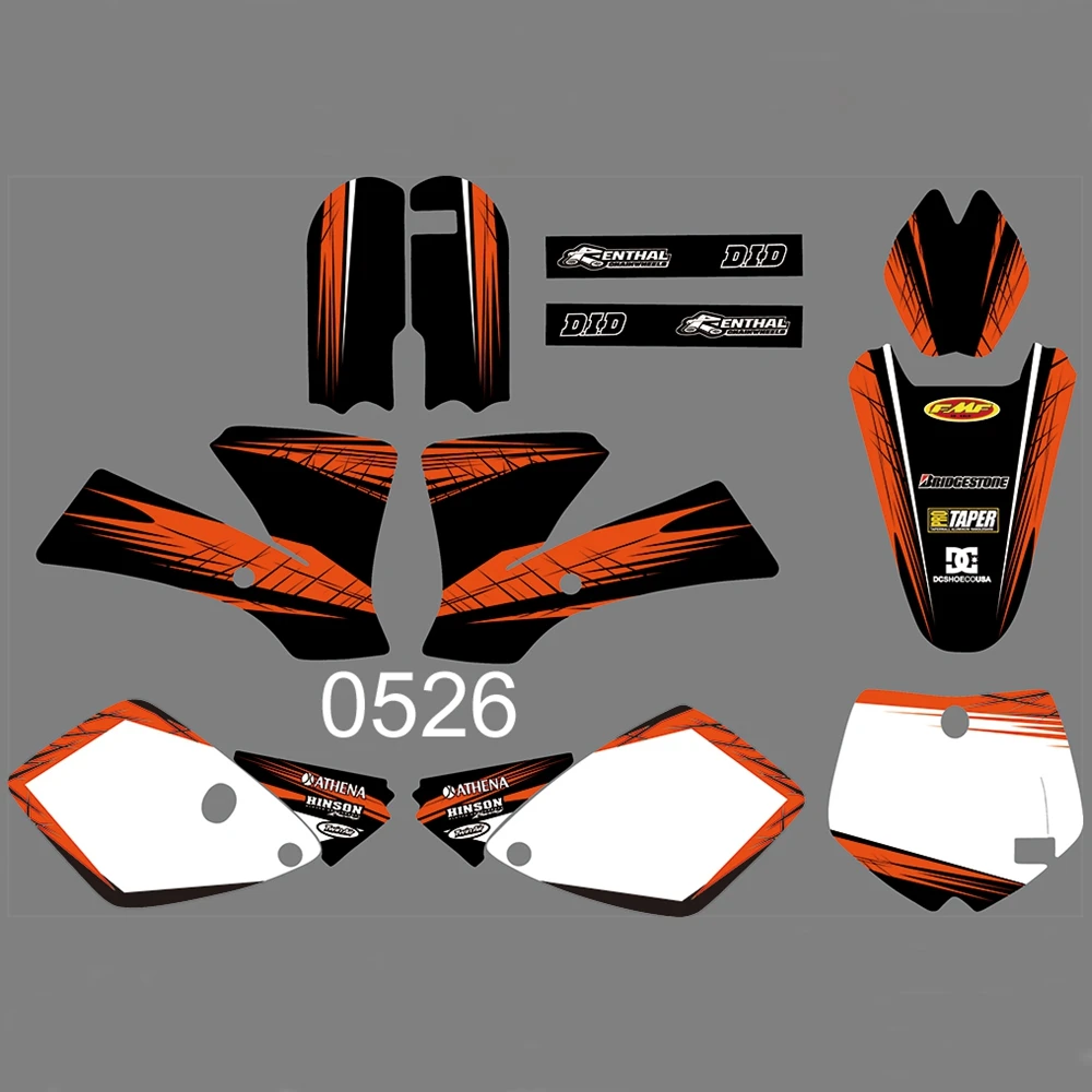 Для KTM 65SX 65 SX 2000-2008 Графика наклейки на заказ Номер Наименование лента 3M Полный мотоцикл Фоновые наклейки аксессуары