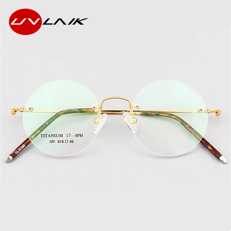 Uvlaik Pure Titanium Optical Jobs Glasses Frame Men Women Ultralight