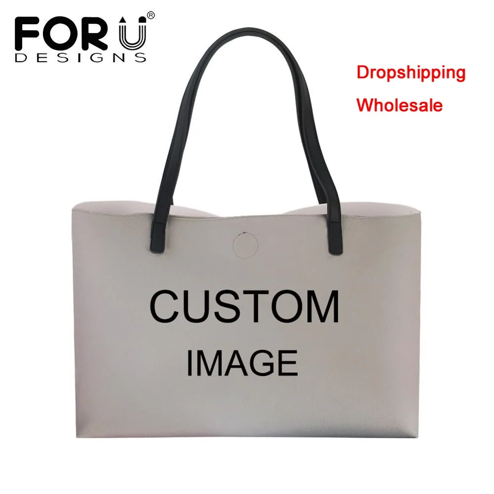 

FORUDESIGNS PU Shoulder Bags Customized with Own Logo Printing Women Handbags and Purses Wallet Casual Large Bolsos Mujer 2019