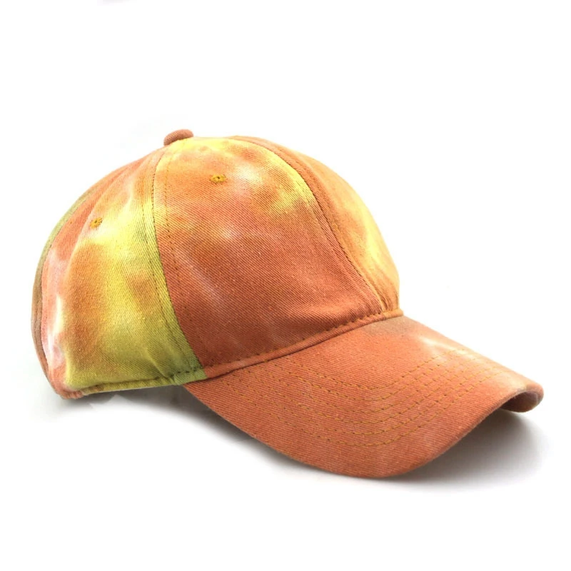 WZCX градиент цвета Мода Регулируемый Snapback весна осень Tie Dye Корейская версия Винтажная с дырками Кепка папа шляпа