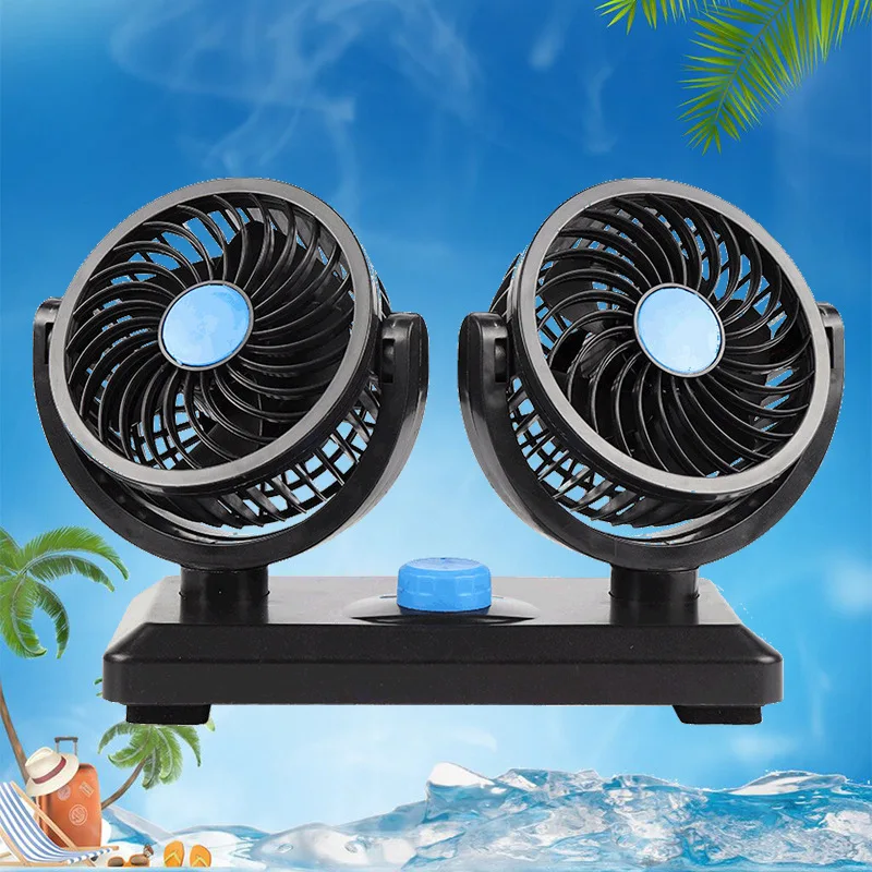 Powerful Cooling Fan Decoration 12V 24V Car Accessories for Truck Ornament Decoration Air Conditioning Cool Down
