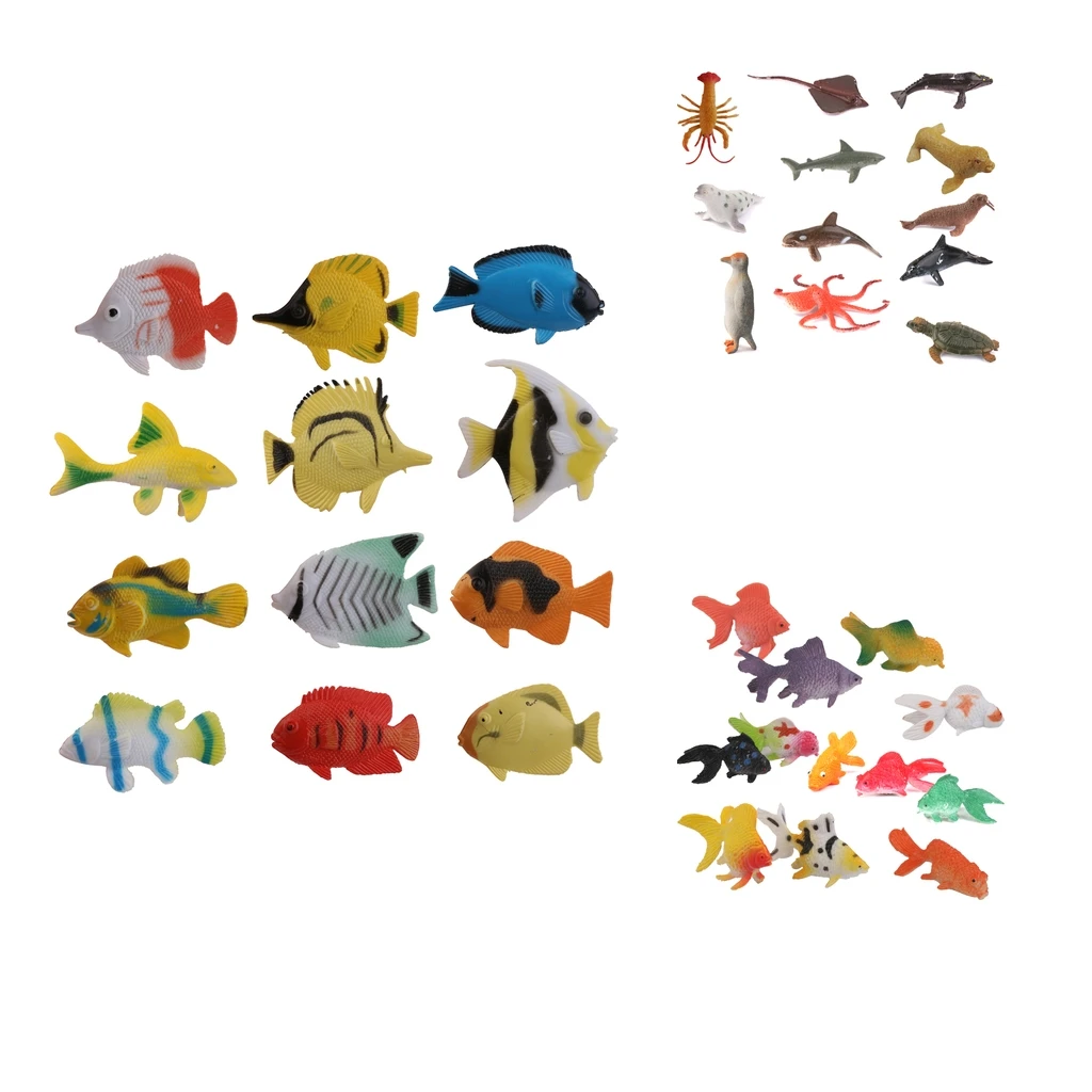 36 шт. Пластик тропический Angel Fish/золотая рыбка океан Животные маленькая фигурка