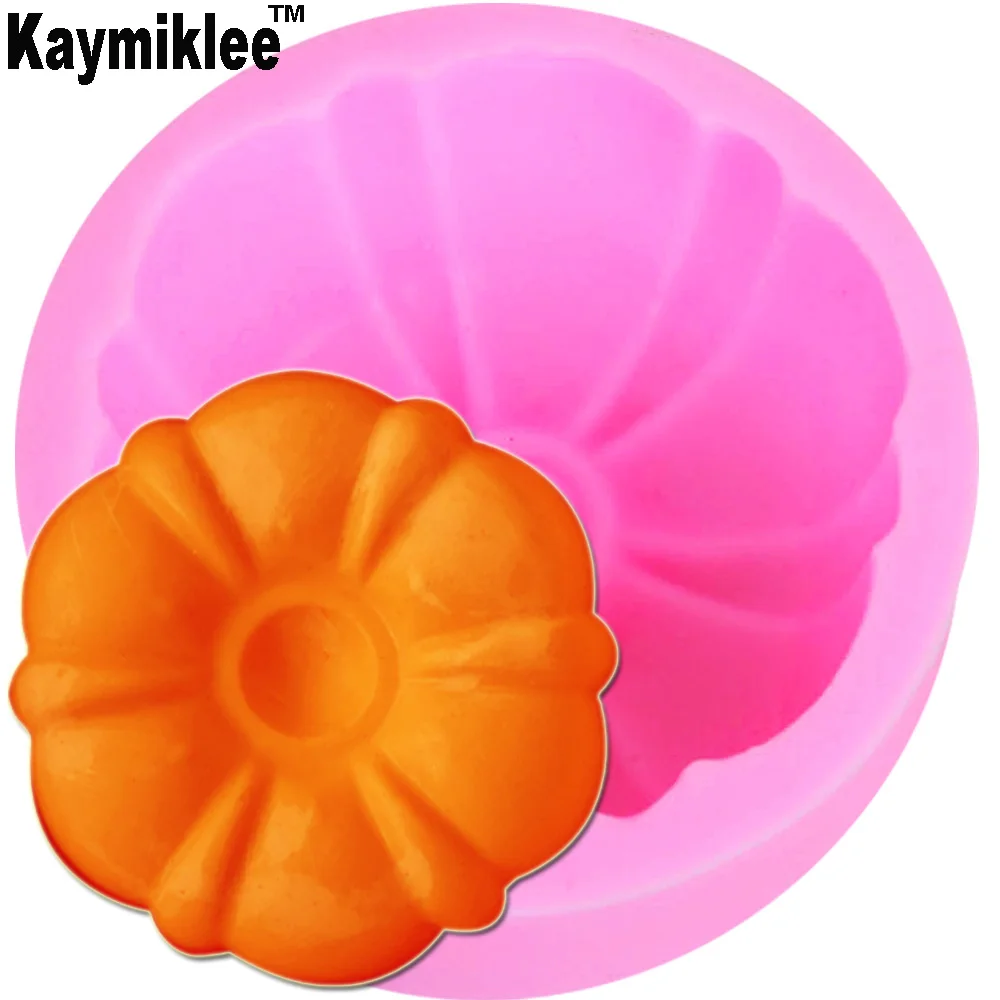

Kaymiklee S088 3D Silicone Soap Mold Pumpkin Flower Mould Candle Molds Crafts DIY Forms For Cheap Soap Base Tool