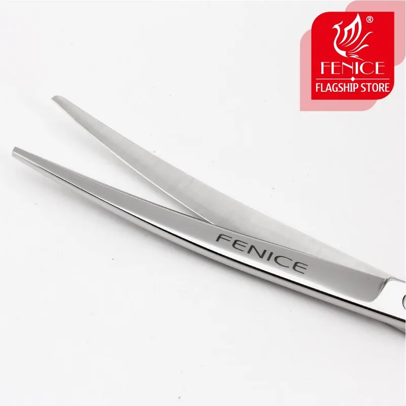 Fenice 7,5/8,0 дюйма изогнутые ножницы для ухода за домашними животными, японский салон 440C для собак, инструменты для грумера животных