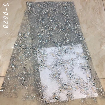 

Madison Nigerian Net Laces Fabrics 2020 High Quality Lace African Sequins Lace Fabric For Wedding Dress French Tulle Lace