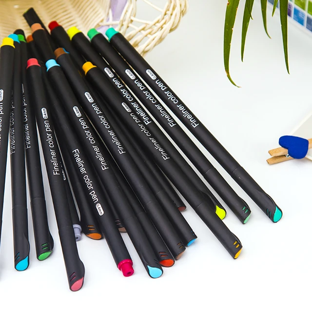 12pcs Colorful 0.38mm Neutral Marker Pen Fineliner Pens For School