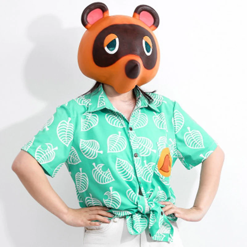 New Game Animal Crossing Tom Nook Cosplay Shirt Mask Accessories Adults Kids T Shirt Raccoon Family Short Sleeve Tops Costume New Game Animal Crossing Tom Nook Cosplay Shirt Mask Accessories Adults Kids T Shirt Raccoon Family Short Sleeve Tops Costume