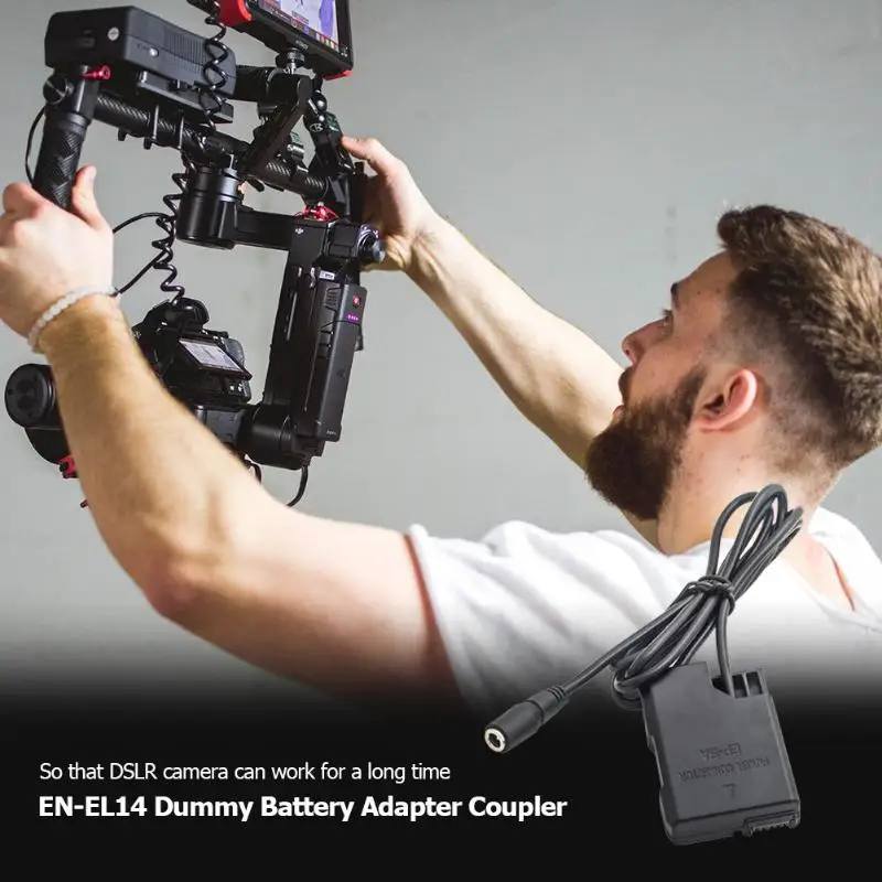 EN-EL14 манекен батарейный блок адаптер DC муфта адаптер питания для камеры Nikon применимый к EN-EL14 Дополнительная лампа