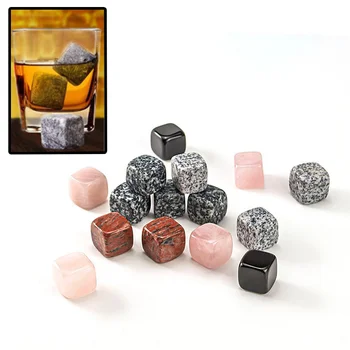 

10pcs/set Champagne Ice Stones Whiskey Cooling Granite Stones Whiskey Stones Drinks Cooler wine Beer Chiller Ice Cube Stones