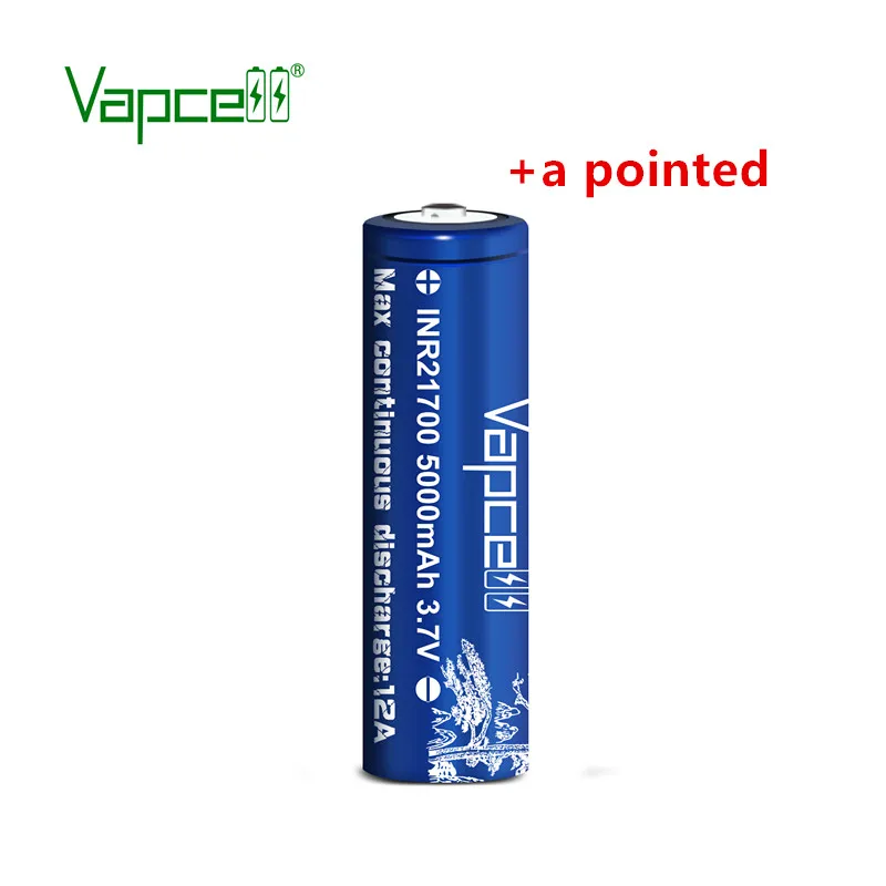 1piece button top Vapcell 21700 5000mAh 12A 3,7 V литий-ионный аккумулятор большой емкости технологический реквизит для фонарика - Цвет: 1piece button top