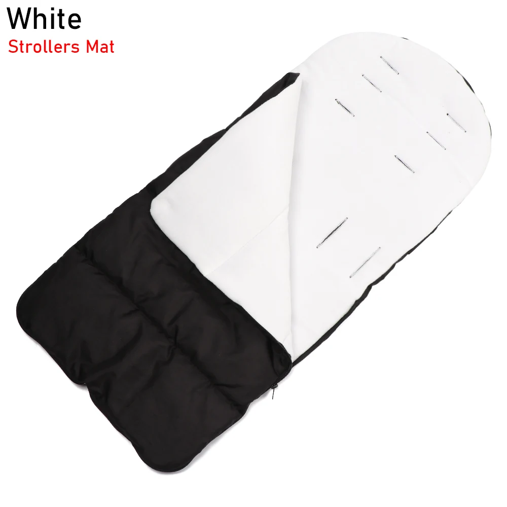 Strollers Mat-white Детская зимняя универсальная муфта для ног, удобный фартук, подкладка для коляски, коляски, спальные мешки, ветрозащитная Толстая хлопковая подкладка - Цвет: Strollers Mat-white