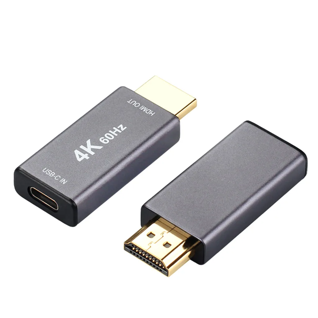 Gray Usb type C к HDMI адаптер USB 3,1 USB-C к HDMI адаптер конвертер «Папа-мама» для MacBook huawei Matebook Smasung S8 - Цвет: Gray