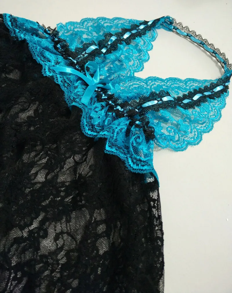 Кружевная ночная рубашка большого размера с воротником стойкой|Кофты для сна| |