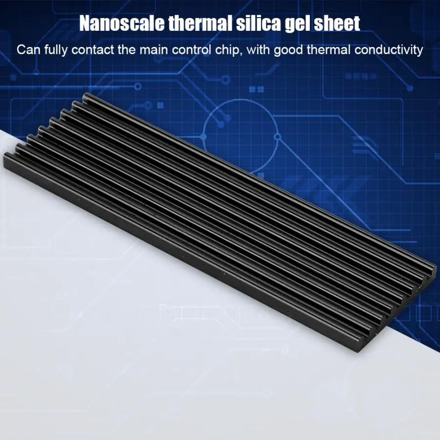 PCIE M.2 2280 SSD Solid State Drive High-Speed Aluminum Alloy Heatsink Ultra-thin Cooling Fin 70x22x3mm