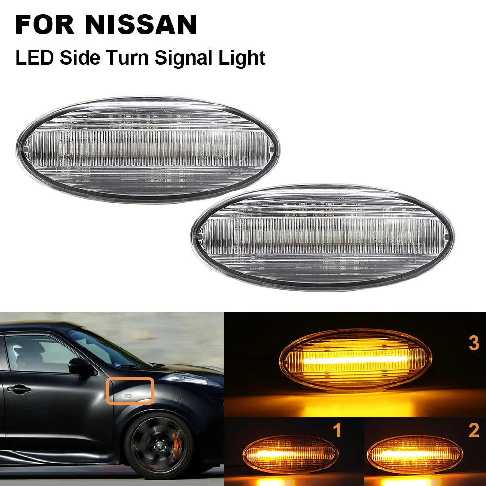 Led Dynamic Side Marker Turn Signal Blinker Light For Nissan Nv200