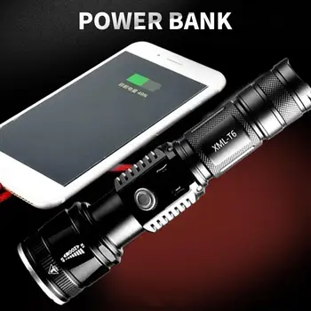 

Aluminum Alloy Powerful Zoom Flashlight Telescopic Torch Cycling Camping Durable LED Flashlight SuperBright