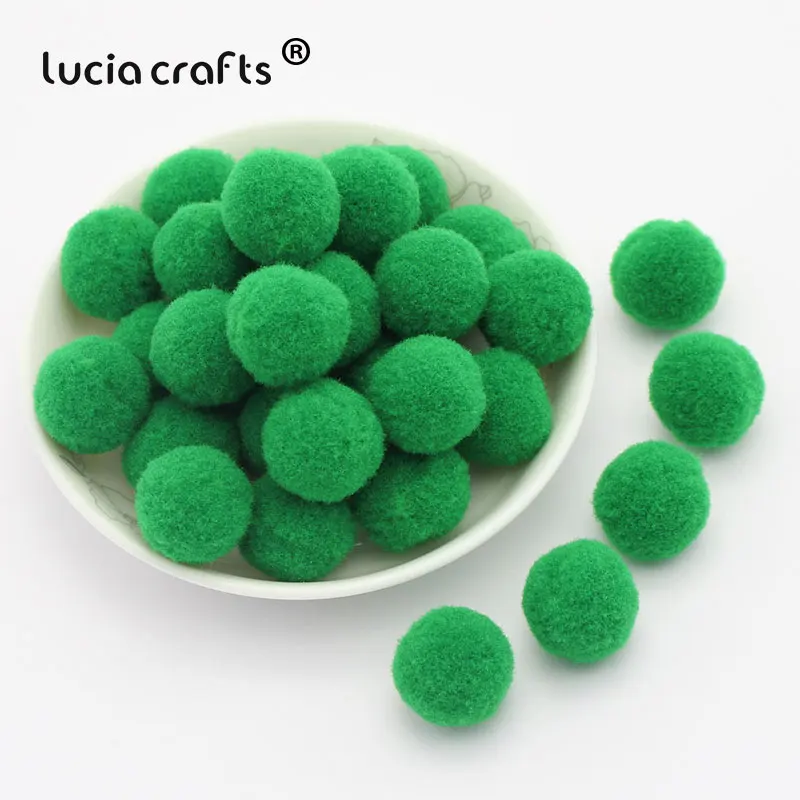 Lucia crafts 500-1000 шт./лот 8 мм смешанный Мягкий круглый образный шарик-помпон пушистый помпон для детей DIY Одежда ручной работы K0303
