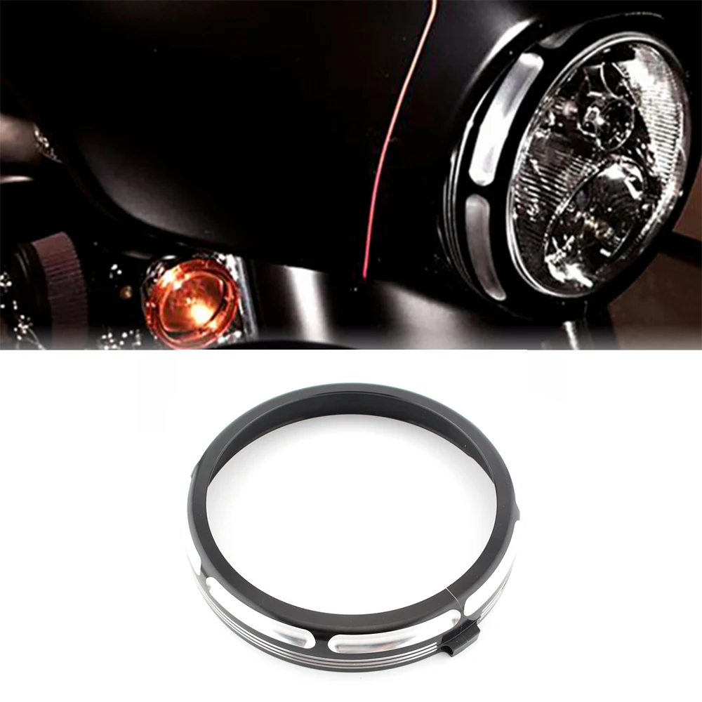 Налобный фонарь 7 дюймов крышка с кольцом для Harley Touring Street Glide Road King Trikes FLHX FLHR FLH/T 96 16