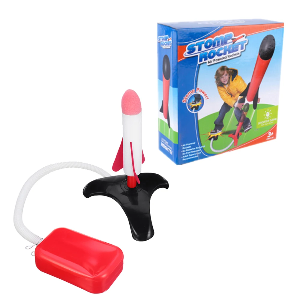 Открытый DIY Flash Stomp ракета выталкивание ног модель игрушки для детей