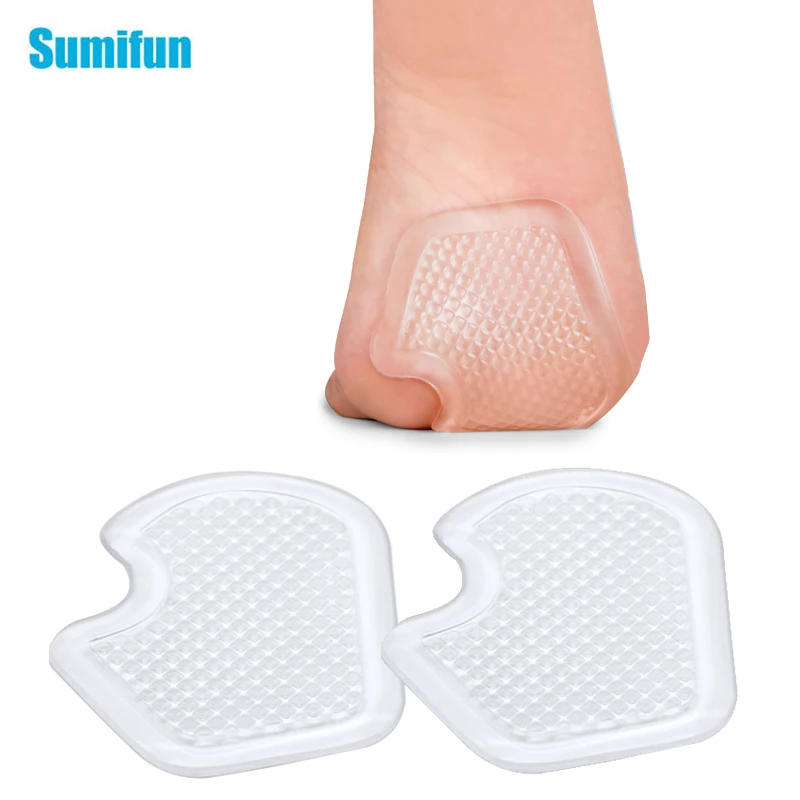 

Sumifun 2pcs Gel Forefoot Pad Transparent Soft High Heel Elastic Foot Cushion for Pain Relief Support Protector C1638