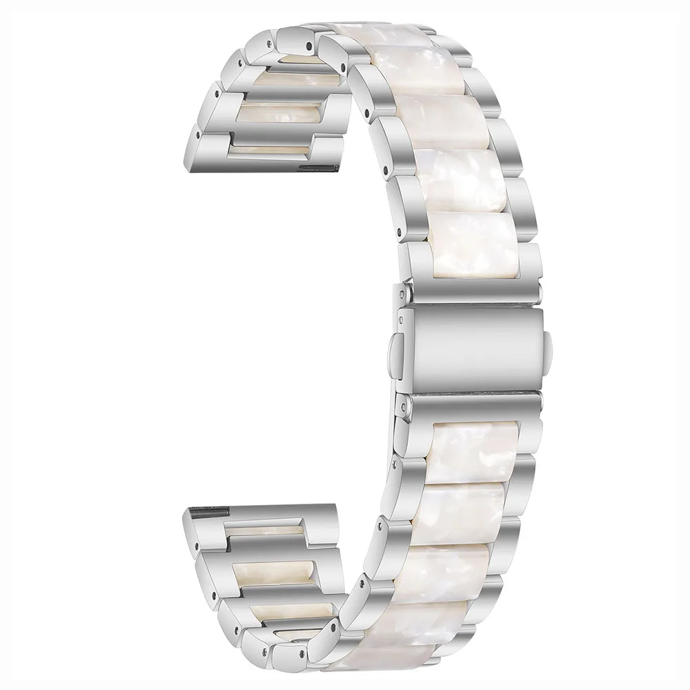 Premium Metal Resin Watch Band Strap for Men - 20mm Adjustable