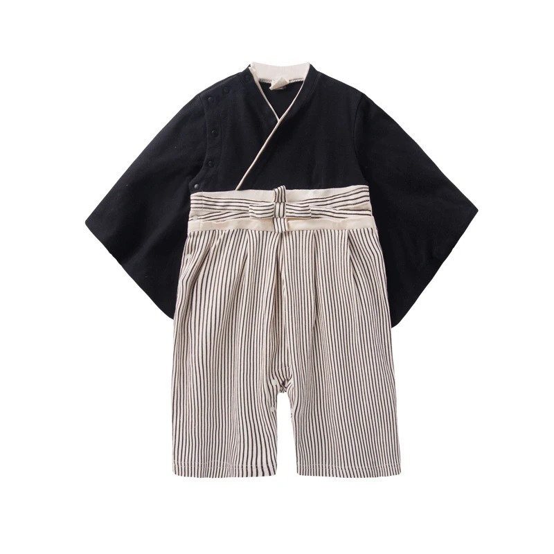 Японское кимоно Obi для маленьких мальчиков юката комбинезон из хлопка аозай Haori детский халат Hanfu традиционный ханбок азиатская одежда - Цвет: Color1