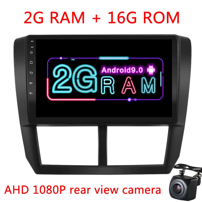 2G-16G-CAM 2G ram Android 9,0 автомобильный мультимедийный плеер для Subaru Forester 2007 2008 2009 2010 2011 2012 2013 стерео радио gps навигация - Цвет: 2G-16G-CAM