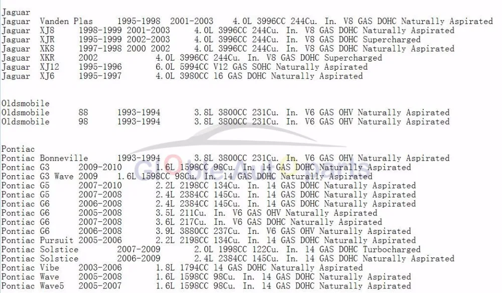21.Jaguar Oldsmobile Pontiac
