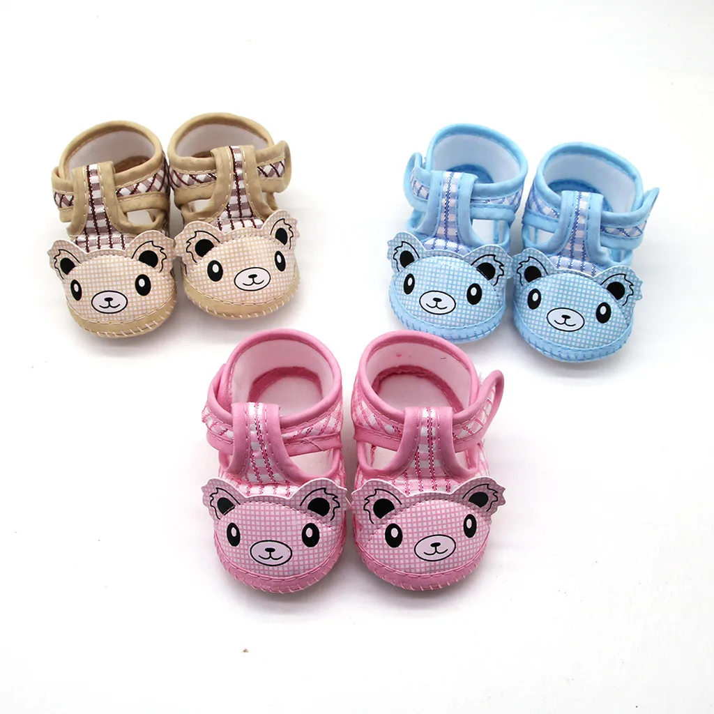 

SAGACE Summer Newborn Baby Girl Cloth Soft Sole Booties First Walkers Little Bear Prewalker Shoes With Cartoon Shoes 1231