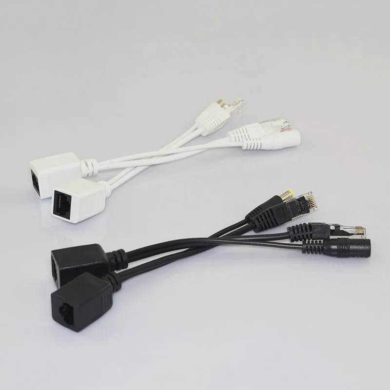 

1 Pair POE Splitter 12V Adapter Accessories RJ45 Injector Kit Power supply connector Cable Camera Cctv for Security Camera K09