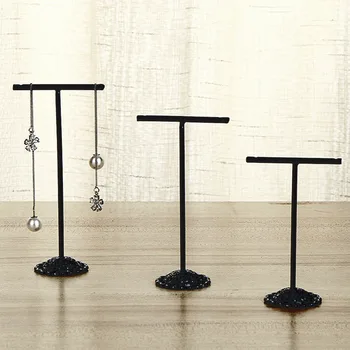 

3pcs Earrings Home Stand Display Hanger Ring Anti-fall Iron Plating Store Bracelet Necklace Jewelry Holder Decorative Vintage