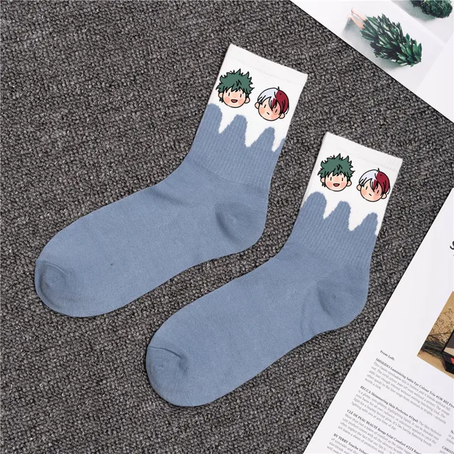 My Hero Academia Crew Man Socks Anime Men Sock Casual Cotton Sox Standard Japanese Autumn Winter Classic Adult Calcetines Hombre 2
