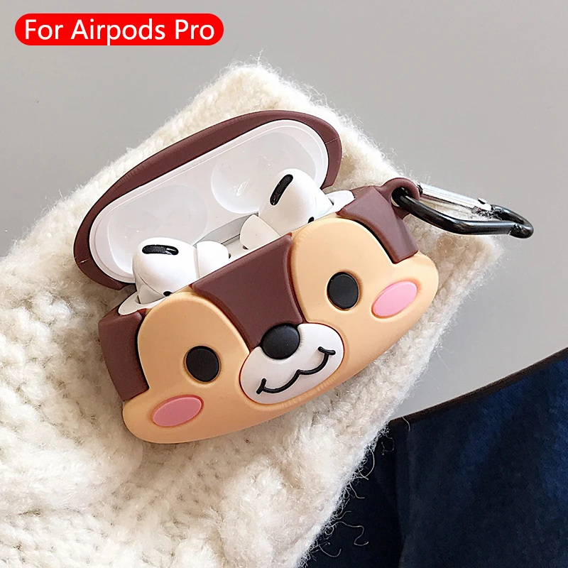 Милые Мультяшные беспроводные bluetooth-наушники для airpods pro Чехол защитный чехол Apple Airpods Pro гарнитура силиконовый мягкий чехол s