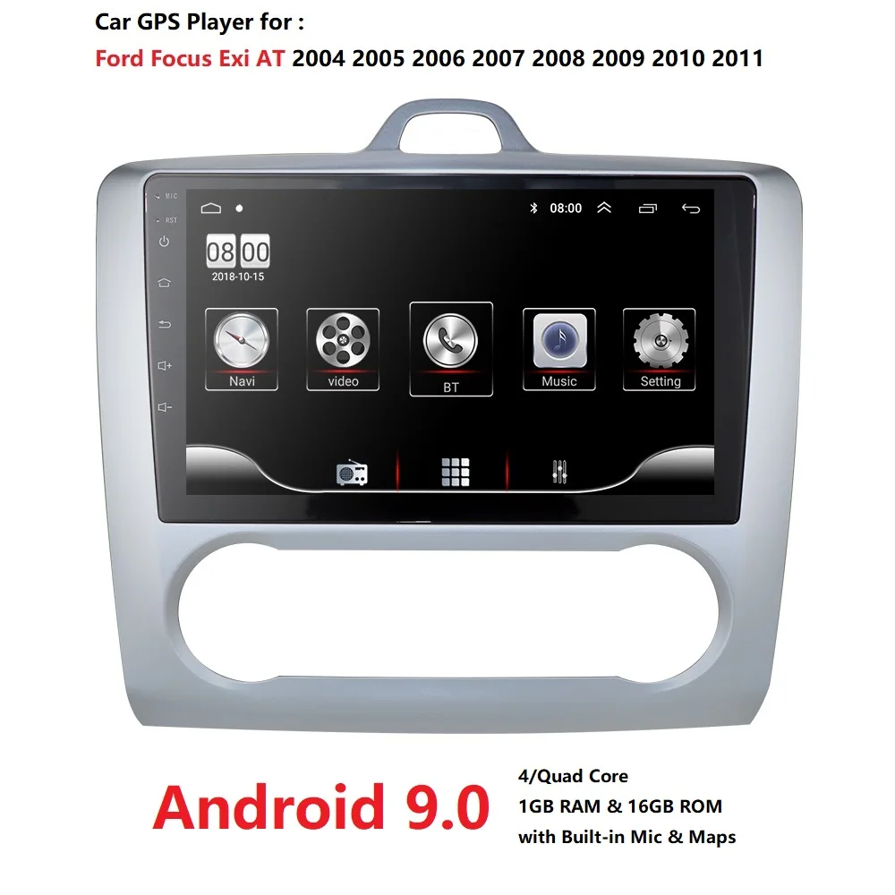  1G+16G Android 9.0 For ford focus 2 Mk2 2004-2011 Car Radio Multimedia Video Player Navigation GPS 