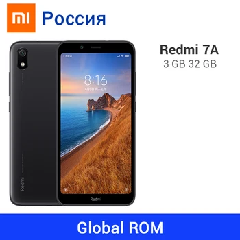 

Global ROM Xiaomi Redmi 7A 3GB 32GB 4000mAh Mobile Phone Snapdargon 439 Octa Core 5.45 inch 18:9 Full Screen 13MP Camera