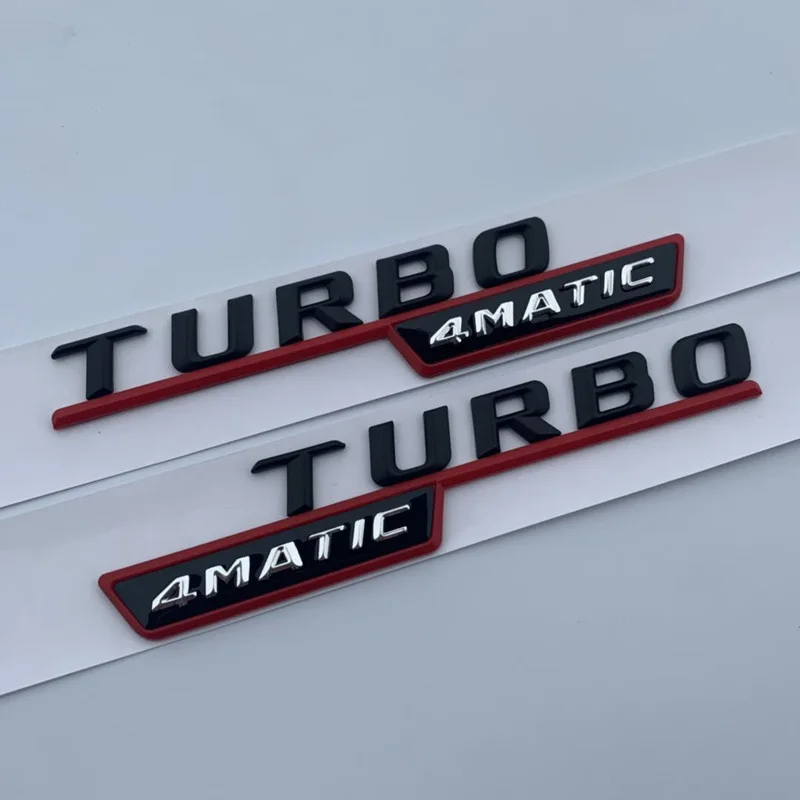 Car Styling Sticker for Mercedes Benz AMG Glossy Black 2014-2016 Letter Emblem Turbo 4matic A M G Badge Fender Supercharge Logo